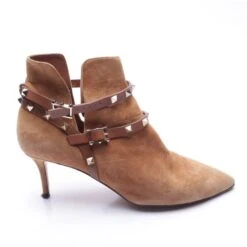 Valentino Rockstud Ankle Boots EUR 41 Light Brown