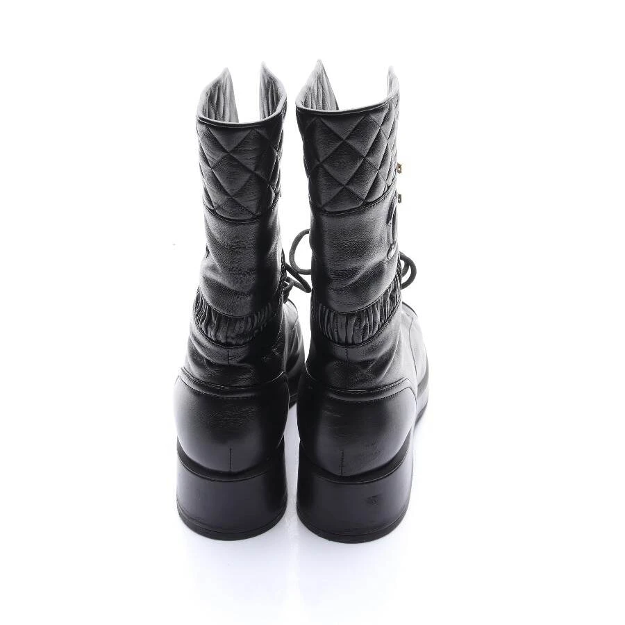 Chanel Biker Boots EUR 41 Black 5 Chanel Biker Boots EUR 41 Black – Bild 3